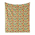 thumbnail image 1 of Colorful Soft Flannel Fleece Throw Blanket, Floral Pattern with Butterflies Bees and Tulips Retro Style Summer Nature Art, Cozy Plush for Indoor and Outdoor Use, 50" x 60", Multicolor, by Ambesonne, 1 of 6