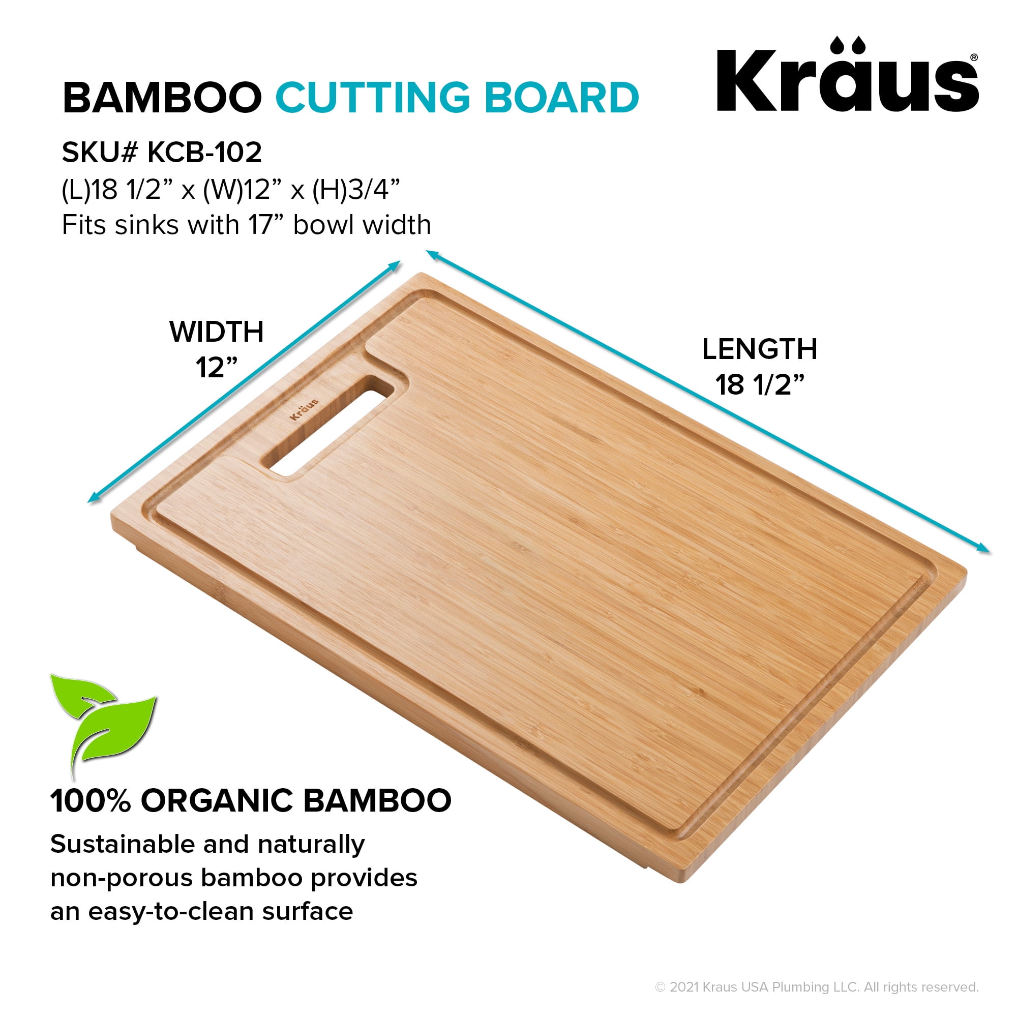 Workstation Sink Accessory - 18 Bamboo Cutting Board (LCB18)