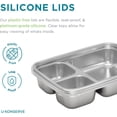 thumbnail image 2 of Stainless Steel Divided Bento Box with Leak Proof Lid, 24oz  Food Storage Container, 2 of 4