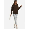 thumbnail image 6 of Women's Crew Neck Long Sleeve Bat Wing Dolman Top Premium Shirt, 6 of 6