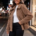 thumbnail image 5 of SZJXBUY Polar Fleece Jacket Women Plus Size Warm Zip Up Jackets Winter Casual Long Sleeve Outerwear Coats with Pockets Coffee,S, 5 of 7