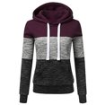 thumbnail image 3 of Sudadera informal de manga larga para mujer, chaqueta fina de retazos de colores, otoño, 3 of 5