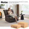 thumbnail image 5 of Pmango 2 Pack Pet-friendly Leather Recliner Chair Oversized, XXL Extra Wide Swivel Rocking Recliner, Nursery Single Sofa for Living Room, Electric Reclining, USB & Type-C Port, Chocolate Brown, 5 of 9