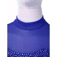 thumbnail image 5 of vastwit Women's Rhinestone Figure Ice Skating Dress Roller Skating Gymnastic Competition Leotard Royal Blue L, 5 of 7