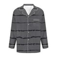 thumbnail image 6 of cllios Mens Pajamas Set Soft Notched Collar Pajamas for Men Stripes Long Sleeve Mens Sleepwear with Pockets, 6 of 6
