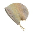 thumbnail image 4 of XIAOCHA Drawstring‑Adjustable Bonnet for Women Knit Hats Casual Fall‑Winter Beanie,Yellow, 4 of 4