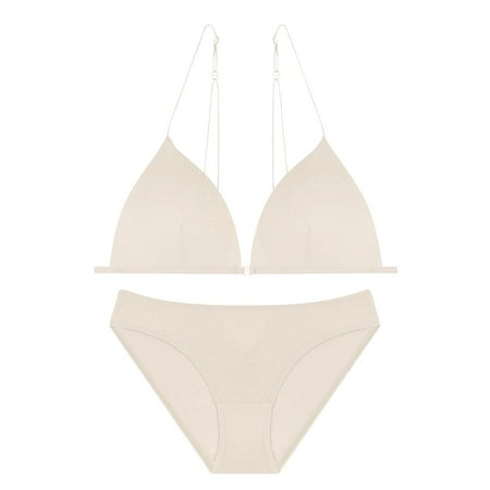 onlyliua Womens Sexy Lingerie Women Sexy Lingerie Front Buckle Triangular Cup Without Steel Ring Bra Thin Thin Shoulder Strap Beautiful Back Lingerie Set Lingerie Clearance