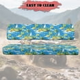 thumbnail image 4 of ZIATUBLES 2-Pack UTV Seat Covers, Universal Waterproof Scratch-Resistant Front Bench Protector Set for Mule, Easy Install Clean for Farm Ranch Truck, Tropical Island Pattern, 4 of 8