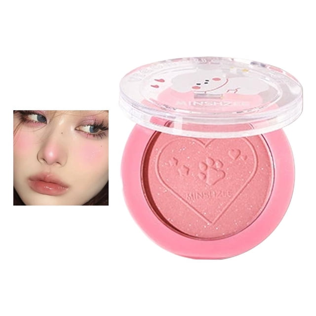 Monochrome Matte Powder Blush Palette, Soft Oil Control Rouge, Long Lasting Natural Brightening Face Makeup for All Skin Tones, 0.2oz