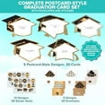 thumbnail image 2 of Decorably 20 Pack Postcard-Style Gold Foiled and Glittery 6.5x4.5in Pack of Graduation Cards Pack with Envelopes and Stickers, 5 Elegant Die-Cut Designs Grad Cards with Printed Message, 2 of 6