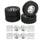 thumbnail image 1 of Estrela 4WD neumáticos de goma cubo de rueda de aleación de aluminio para WPL C14 C24 B14 B24 B16 B36 1/16 RC pieza de actualización de coche plateado, 1 of 8
