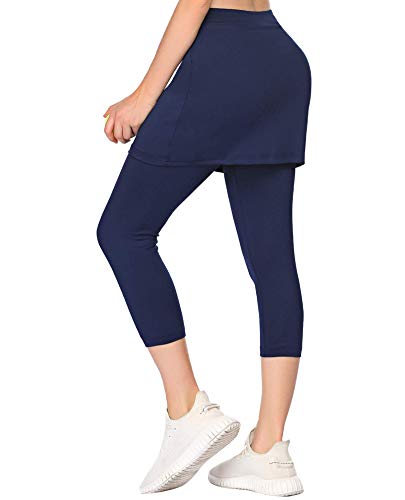 COOrun Women Capri Skirt Running Tight 