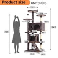 thumbnail image 4 of XF XINFENG 54in Cat Tree Tower Playhouse Multi-Level Pet/Cat Cozy Condo Furniture for Indoor Cats with Scratching Posts Stand House, Purple, 4 of 10