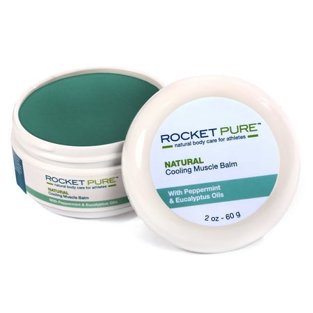 Natural Cooling Muscle Balm. Relief Before or After Exercise, Soothes Pain, Tired and Sore Muscles. Natural Balm Made in the U.S. is Better Than Other Creams, Gels and