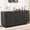 Grey, variant on ZBOM 63 Inch Large Recessed Sideboard, Modern Buffet Table Coffee Bar Bar Storage Cabinet with 4 Doors for Dining Room, Living Room, Kitchen - Black