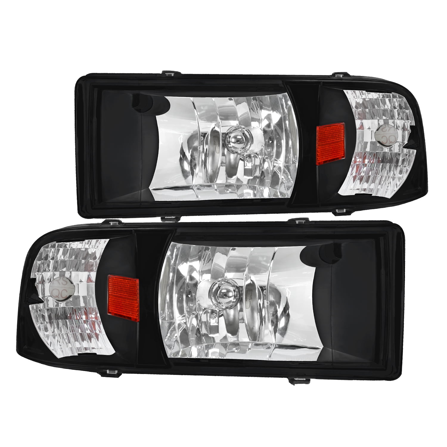 Spec-D Tuning 1Pc Black Headlights for 1994-2001 Dodge Ram Head Light