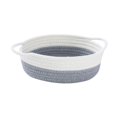 thumbnail image 2 of Cesta tejida de cuerda de algodón, cesta de juguetes para perros, organizador de almacenamiento, cesta de regalo para bebé gris claro, 2 of 9