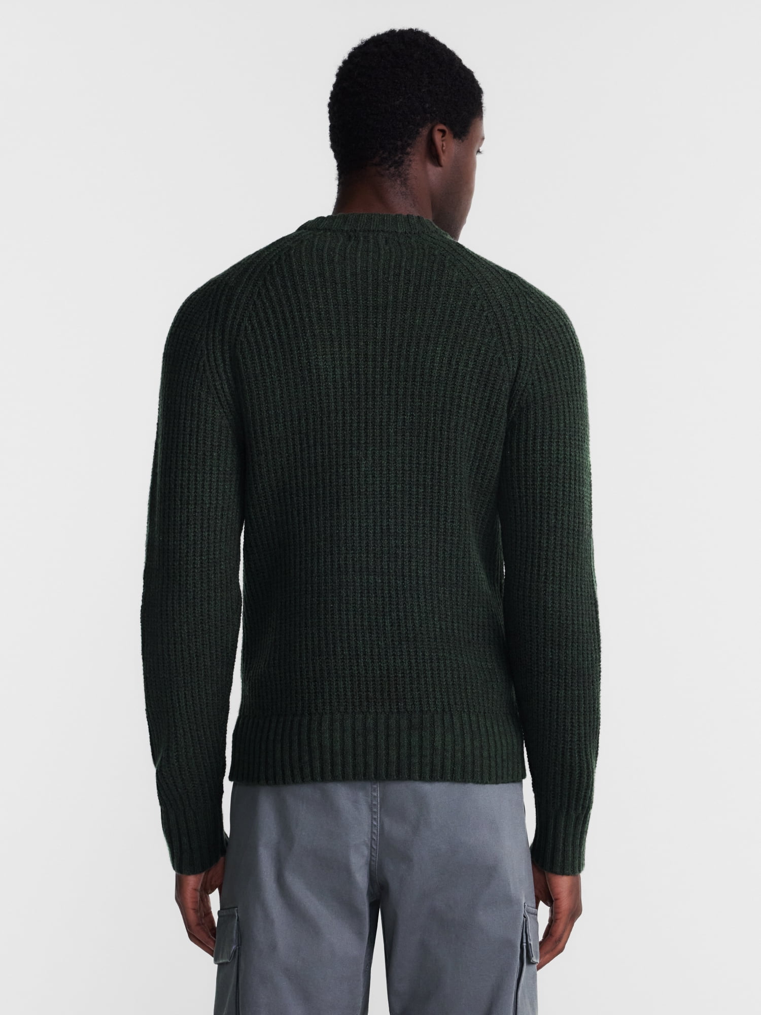 George Men's and Men's Big & Tall Shaker Stitch Crewneck Sweater, Midweight, Sizes XS-3XLT