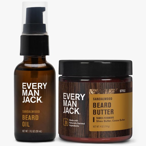 Paquete de aceite y mantequilla para barba Every Man Jack Sandalwood