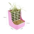 thumbnail image 4 of Tignapoo Two-in-One Rabbit Feeder with Grass Rack and Food Bowl - Durable Plastic and Stainless Steel, Ideal for Guinea Pigs and Small Pets - Adjustable for Wire Cages, Easy to Clean and Install, 4 of 6