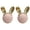 Pink, variant on HDJNal Green Rabbit Shape Cabinet Knobs - Set of 2 - Ceramic Drawer Pull Handle Kitchen Cupboard Wardrobe Knob Kid's Room Decorative Furniture Hardware