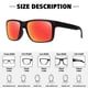 thumbnail image 3 of Gafas de sol MEETSUN con protección UV400 polarizadas, paquete de 2, negro+rojo, 3 of 6