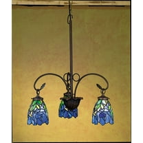 Meyda Tiffany 27412 Stained Glass / Tiffany 3 Light Down Lighting Chandelier From The