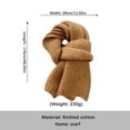thumbnail image 3 of Knitted Scarf Womens Winter Warm Wool Blend Soft Solid Color Breathable Elastic Neck Warmer Wraps, 3 of 3