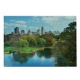 thumbnail image 2 of New York Cutting Board, Central Park in Autumn with Lake Trees and Manhattan USA American Nature Image, Decorative Tempered Glass Cutting and Serving Board, Large Size, Multicolor, by Ambesonne, 2 of 5