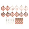 thumbnail image 2 of 44 Uds. de bolas de Navidad, suministros decorativos para fiestas, adornos navideños para vacaciones, Navidad, decoración de oficina interior Estilo A Rosa Soledad Colgantes Bolas, 2 of 10