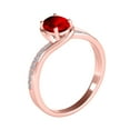 thumbnail image 5 of AoneJewelry 1.40 Carat Garnet and Diamond Ring In Solid Rose, White & Yellow Gold, 5 of 5
