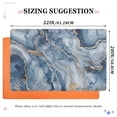thumbnail image 2 of JSTEL Marble Watercolor Blue & Gold Front Door Mat Outside Entrance 32x20 Inch Doormat for Outdoor Indoor Washable Non Slip Floor Mats, 2 of 8