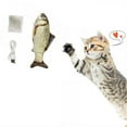 thumbnail image 1 of RubrumRosa Chat de Compagnie Rechargeable USB Queue Remuante Électrique Simulation Poisson Banane Ensemble 6 Pcs (Chaque Poisson Est Livré avec Trois Sacs de Cataire), 1 of 4