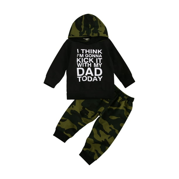 Newborn Baby Boy Fall Winter Clothes Camouflage Long Sleeve Hoodie Sweatshirts Tops Long Pants 2pcs Outfits Set Walmart Com