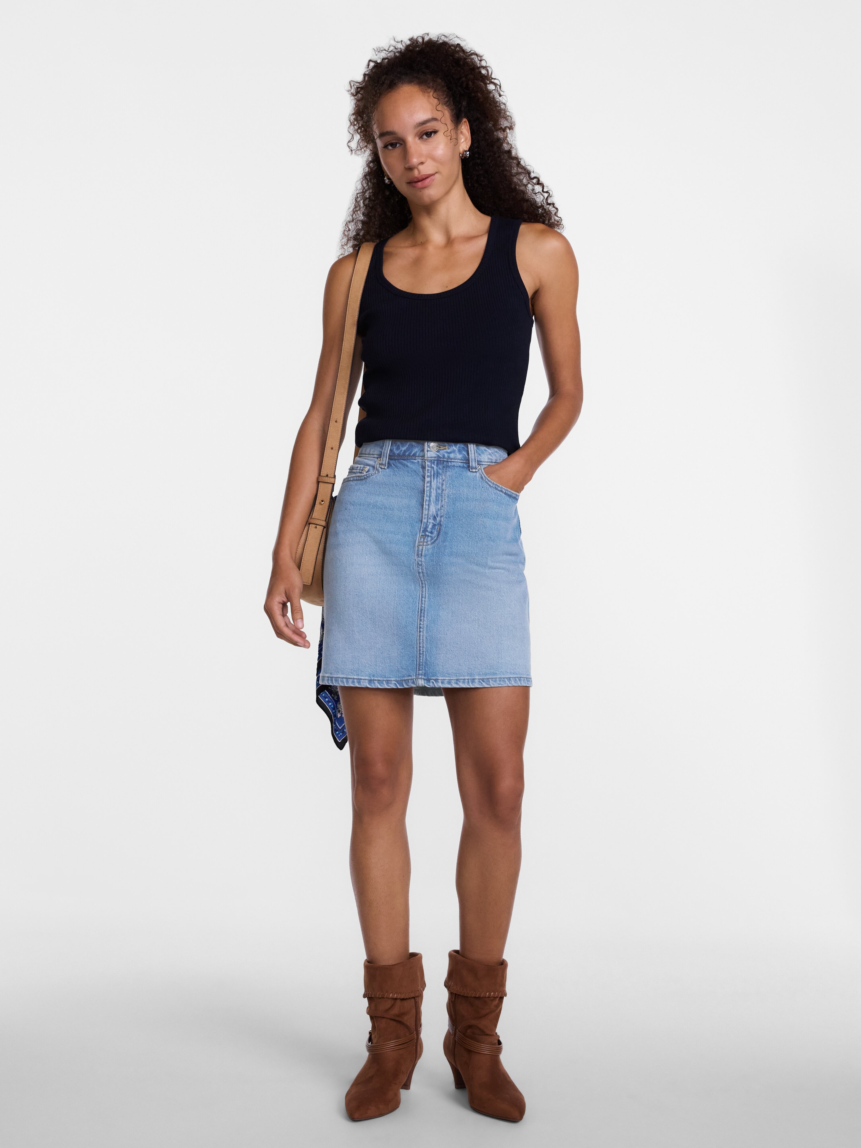 Scenario Women's Denim Mini Skirt, Sizes 0-20