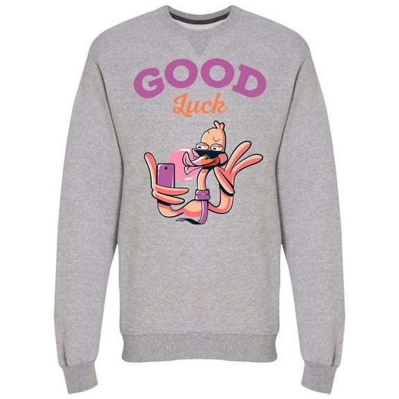 Duck Taking A Picture Good Luck Sweatshirt Men -Image by Shutterstock, Male Medium