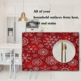 thumbnail image 6 of Placemats Set of 6 Christmas Snowflake Fabric Placemats 12x18 Inch Square Placemat for Kitchen Table Heat Resistant, Easy to Clean Table Placemats, 6 of 6