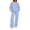 Light Blue, variant on Kmdttou Up to 30% off! Women'S Fall/Winter Solid Color Long Sleeved Crew Round Neck Jumpsuit With Belt Jumpsuit Pans on Clearance!
