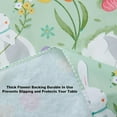 thumbnail image 5 of Newbridge Easter Green Cotton Tail Bunny Vinyl Flannel Backed Spring Tablecloth, 60 x 84 inch Oval, 5 of 6