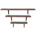Distressed Wood Wall Shelf Brown Finish Set of 3 Shelves Home Decor 92602