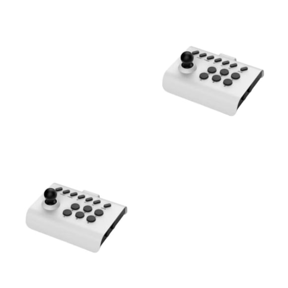 Sidaley Joystick inalámbrico Suministros para juegos Base antideslizante Computadora Teléfono móvil Control Stick Controlador de juegos Blanco negro 2Conjunto