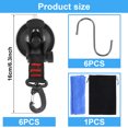 thumbnail image 3 of 6Pcs Car Tent Suction Cups Hooks Heavy Duty Suction Cups Anchor with Hooks Strong Suction Cup Hooks Tent Hooks Portable Suction Cup Hook Car Camping Accessories for Car Camping, 3 of 10