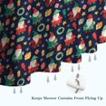thumbnail image 6 of Dark Blue Christmas Santa and Gnome Pattern Shower Curtain 36"x72" ,Bathroom Decorative Shower Curtains Set with 12 Hooks,Modern Waterproof Washable Shower Curtain, 6 of 6