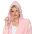 thumbnail image 5 of White Mark Women's Maternity Star Print Hooded Open Front Sherpa Coat, 5 of 6