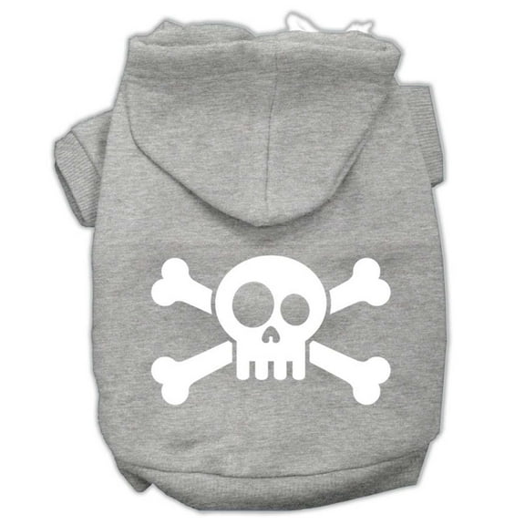 Pet Dog and Cat Hoodie Screen Printed, "Skull Crossbones"