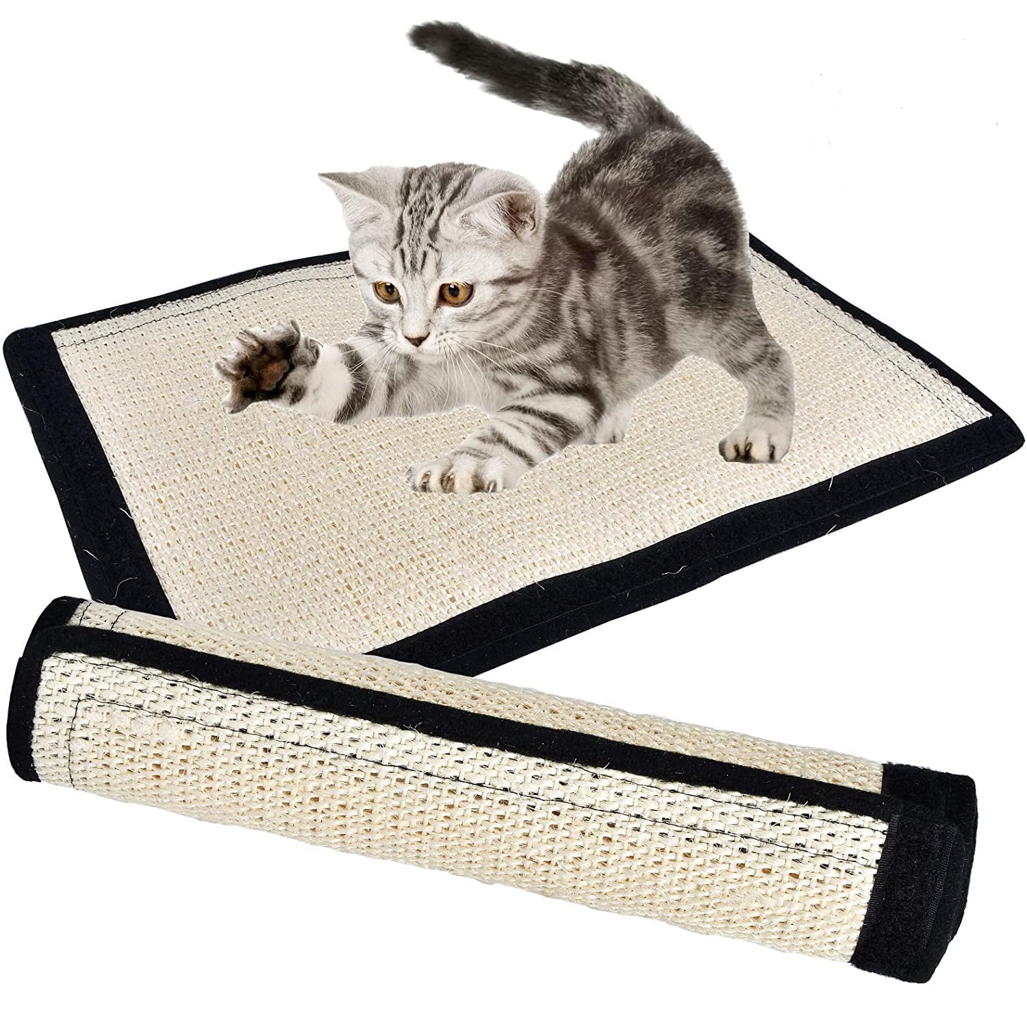 2pcs Cat Furniture Scratch Post Kitty Play Scratcher Scratching Pad Mat Bed Sofa 