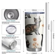 thumbnail image 6 of 20 Oz Cute Cat Coffee Tumbler Double Wall Insulated Stainless Steel Water Bottle | Metal Reusable Thermoses Flask with Cup Cap | Leak & Sweat Proof with Anti-Dust Lid, 6 of 7
