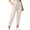 *Beige, variant on ClodeEU Women Drawstring Elastic Waist Cropped Jogger Pants,Lightweight Ankle Length Casual Trousers ,Women's Plus L