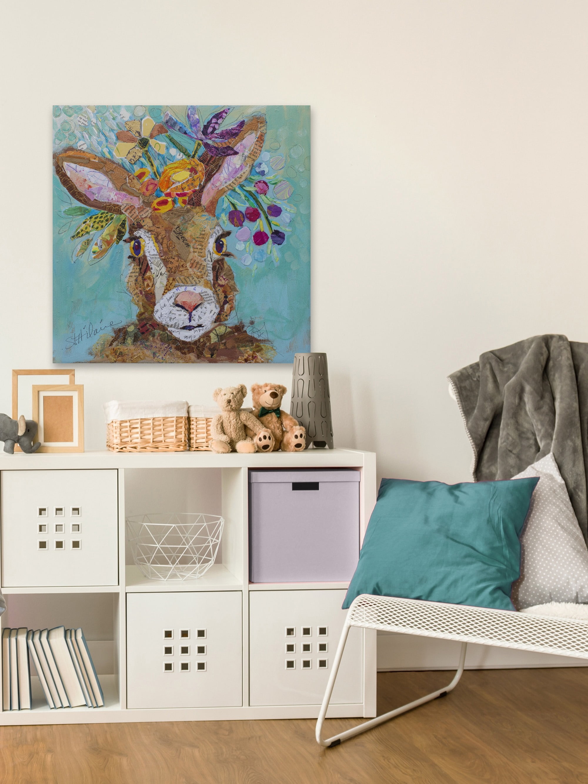 Marmont Hill Bunny by Elizabeth St. Hilaire Canvas Wall Art