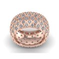 thumbnail image 1 of Natural 5.00Ct Round Cut Diamond Wide 5Row Anniversary Wedding Eternity Band Ring 18k Gold IJ SI2, 1 of 3